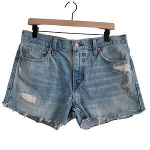 Levi's 511 Light Wash Distressed Denim Cut-Off Jean Shorts